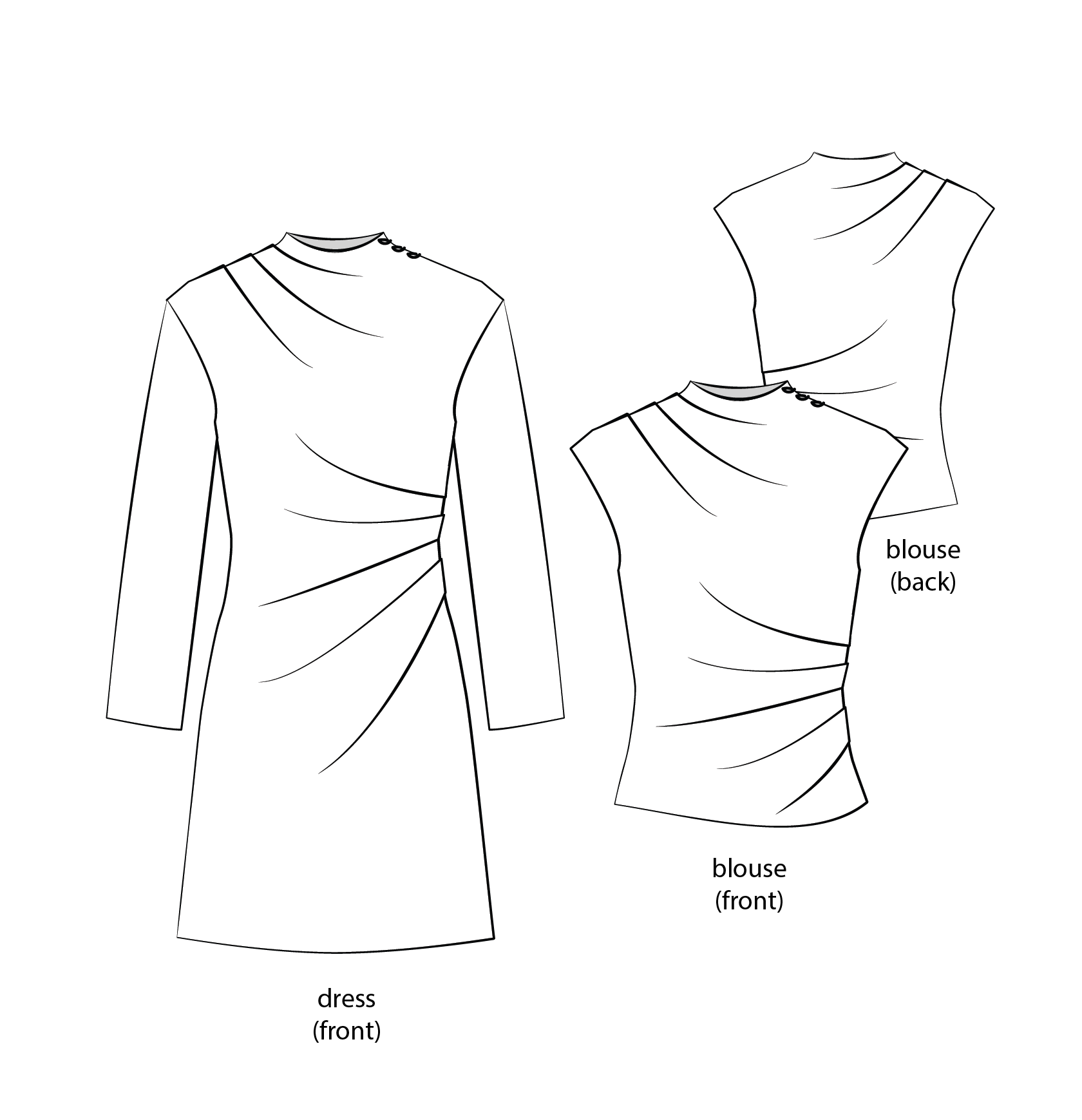 Dress/blouse Kastanje